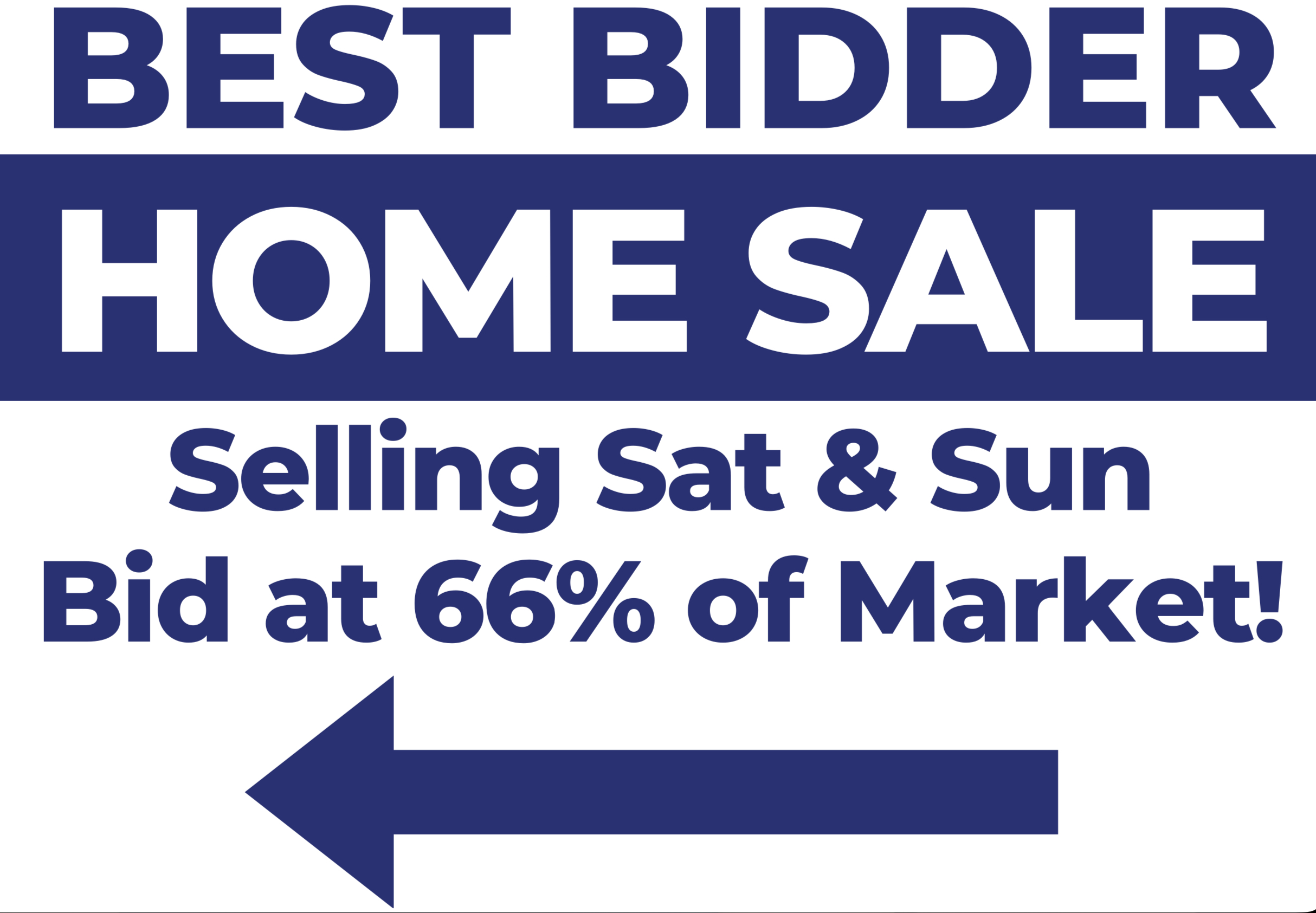 Best bidder home sale gets you the highest net seller proceeds by generating the highest number of buyers possible in seeing your house.